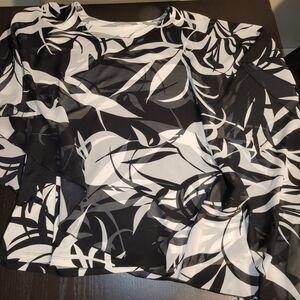 Chic Black and White Women's Blouse